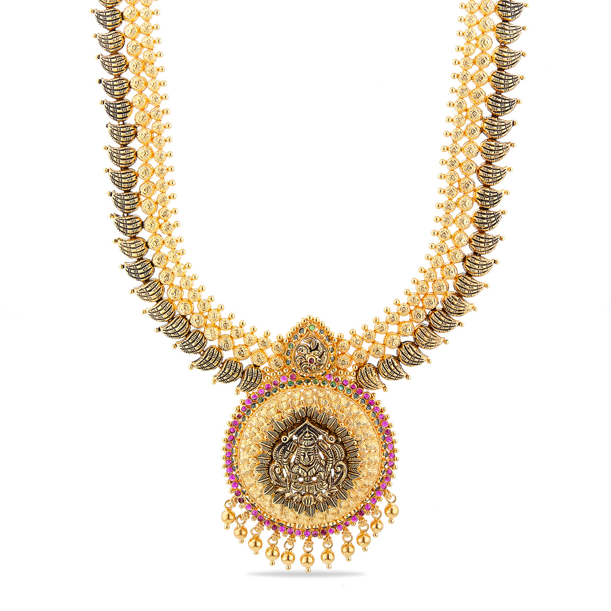 Gold Necklace with Lakshmi