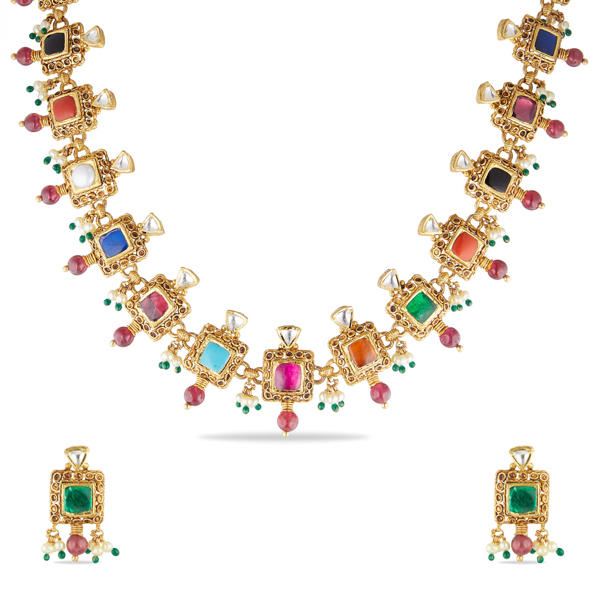 Glittering Short Necklace Set