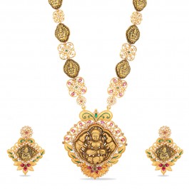 Impressive Rose Rhodium Necklace - Long Necklaces - Gold