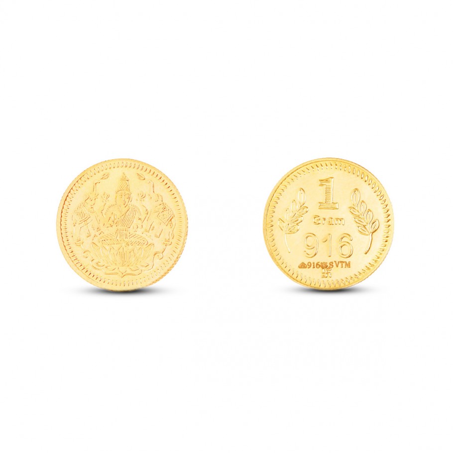 1 gram Lakshmi gold coin