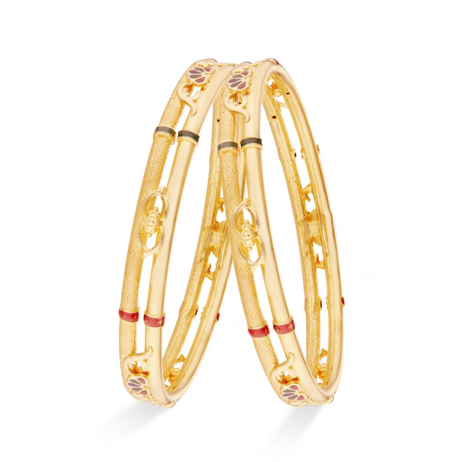Double Row  Bangles  Gold