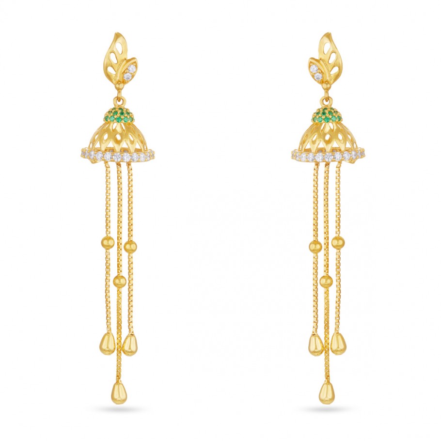 Buy Real Gold Model Gold Plated 6 Layer Marriage Gold Earrings for Women