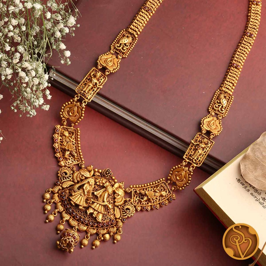 Vasudharini Kasu Necklace - Long Necklaces - Gold-hanic.com.vn