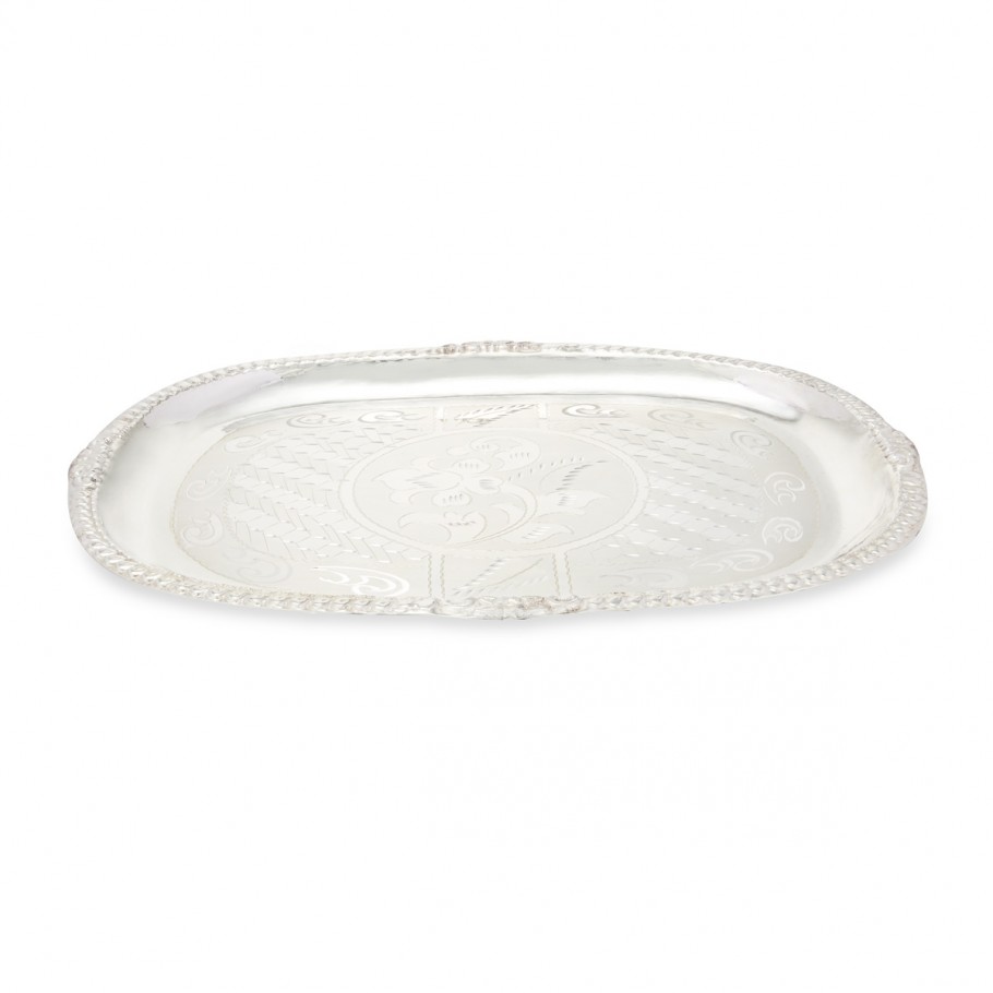 Silver Oval Plate