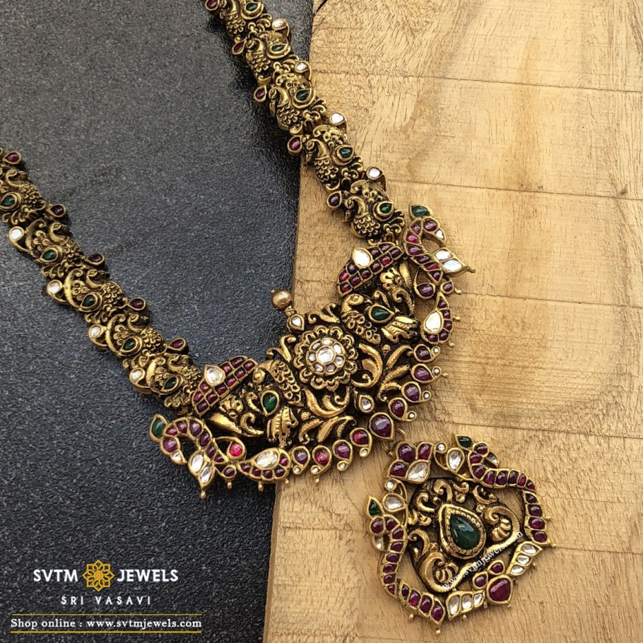 Traditional Mayur Antique Necklace