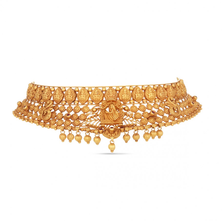 Radha Choker - Short Necklace - Gold