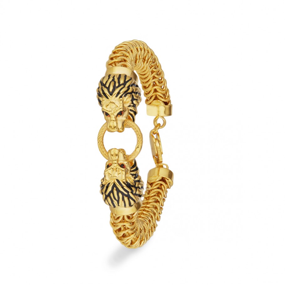 Buy quality Mens Gold Lion Kada Bracelet-MKB10 in Ahmedabad-vachngandaiphat.com.vn