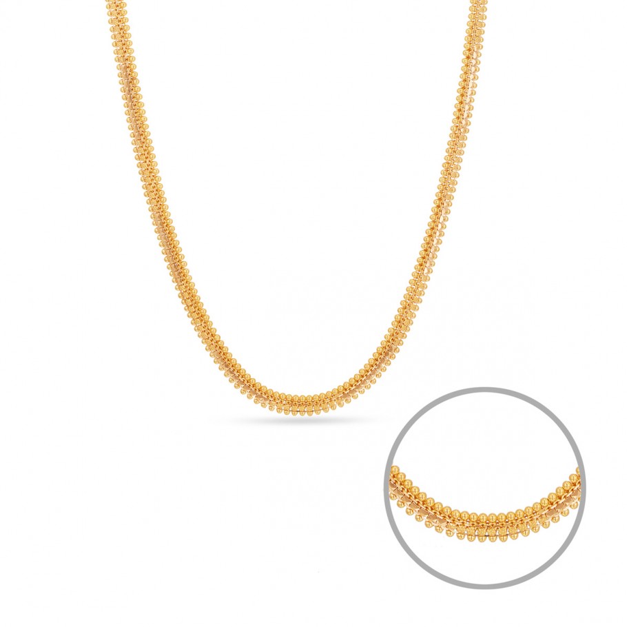 23-Inch Double-Link & Ball Gold Chain  Men's Flat Gold Chain – Virani  Jewelers