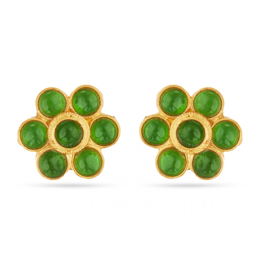 Green and Gold Ear-studs