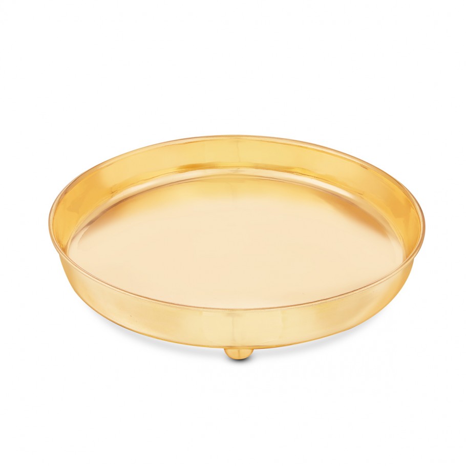 Food Plate In Gold