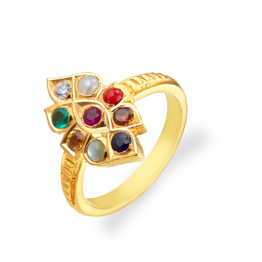 Gold Colored Stones Ring | fashion rings
