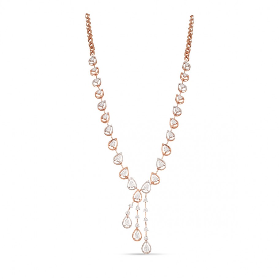 Carnelian Diamond Necklace