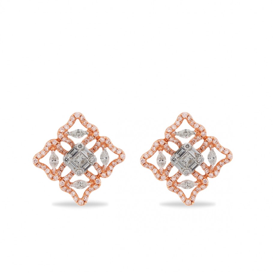 Stunning Cluster Diamond Earrings