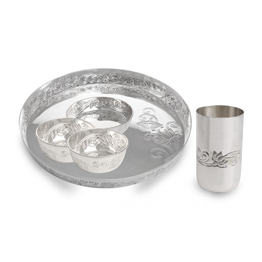 Silver Meals Plate Set