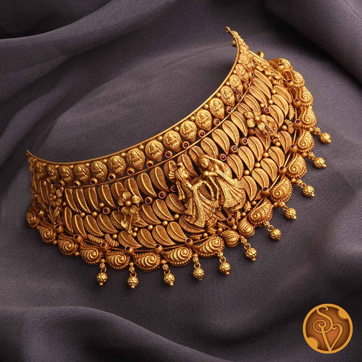 Mahasri Choker - Short Necklace - Gold