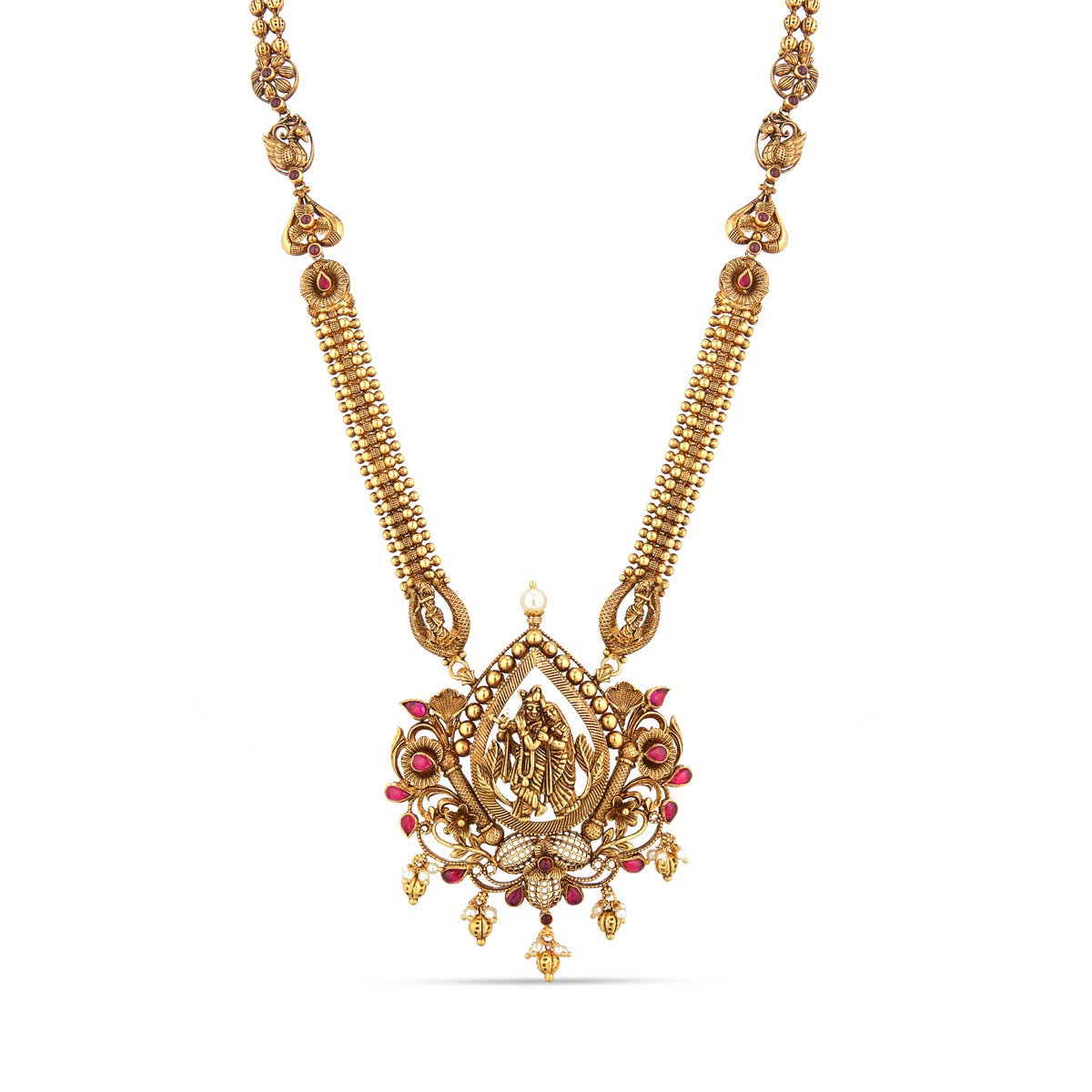 Vishtashrava Long Necklace - Long Necklaces - Gold