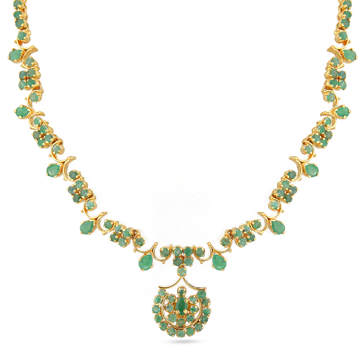 Emerald Studded Necklace