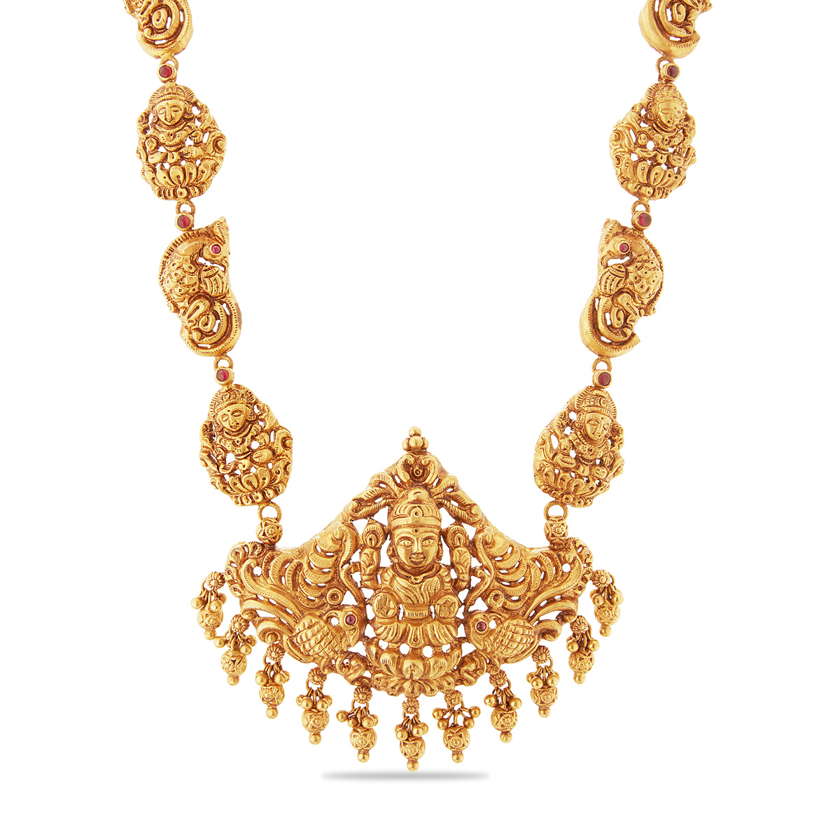 Necklace with Lakshmi & Peacocks