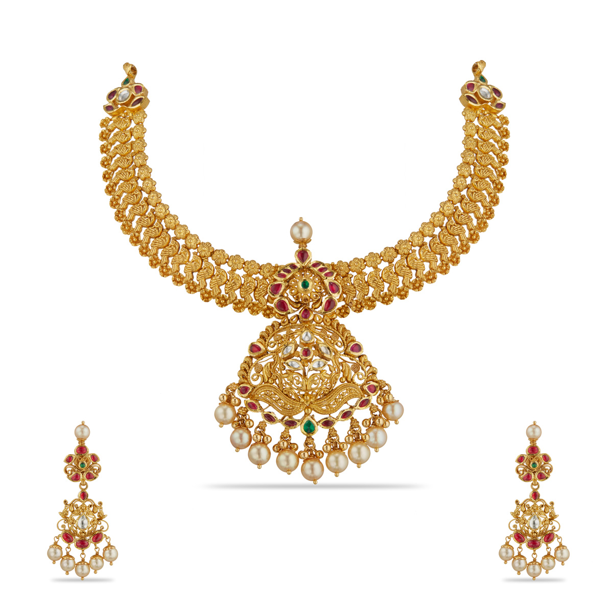 Floral Mayur Traditional Necklace