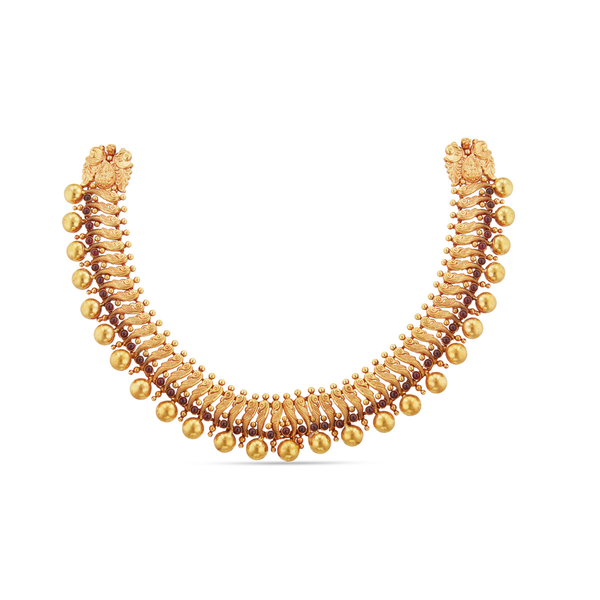 Mayur Golden Ball Necklace