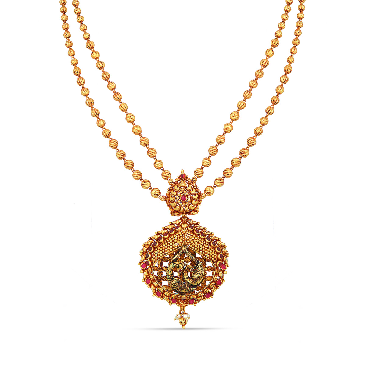 Peacock Fantasy Gold Necklace