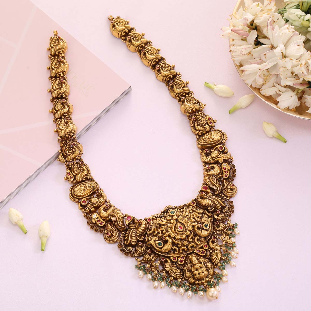 Indian Gold Necklace Online | 22K Gold Necklace Set Online | 22K Gold ...