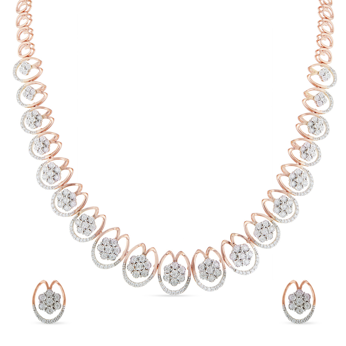 Sophia flower diamond necklace