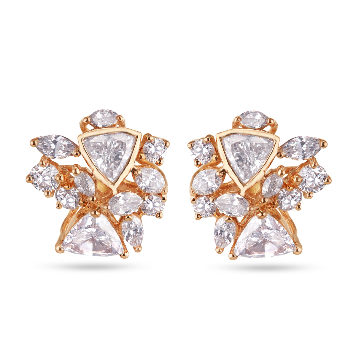 Fancy Cut Diamond Earrings