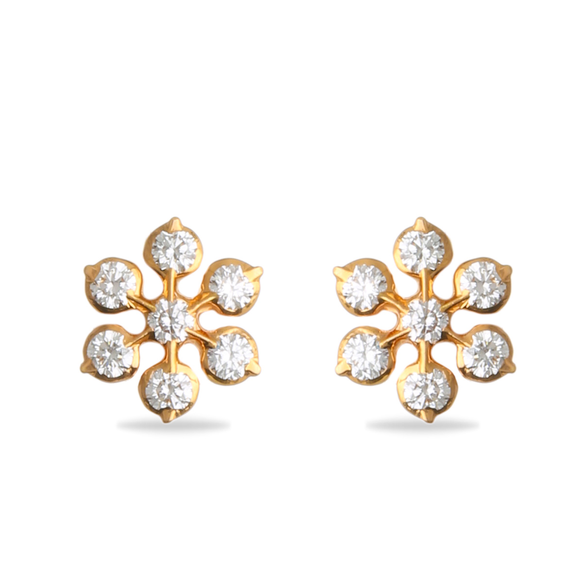 Stunning Floral Diamond Earrings